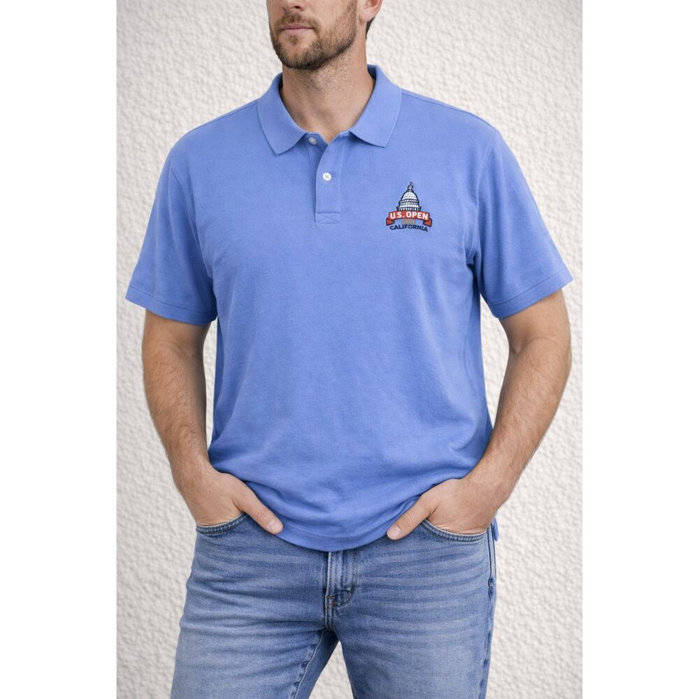 U.S. Open Collection 2011 Congressional Polo Shirt Men’s Large Blue Cotton